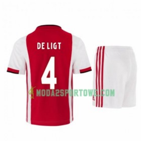 Koszulka Ajax Amsterdam Matthijs de Ligt 4 Dziecięcy Domowe Stroje Piłkarskie 2019/20 Krótki Rękaw